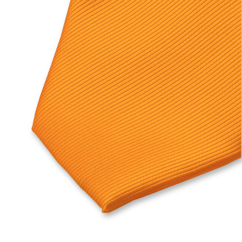 Clipkrawatte Orange - Rippenstruktur (2)