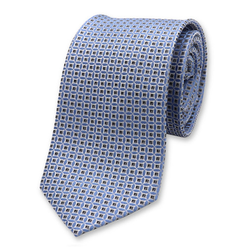 Hellblaue Krawatte mit Kreismuster (1)