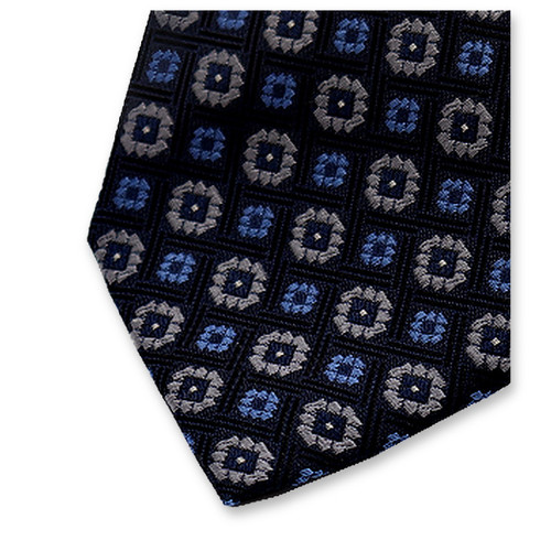 Dunkelblau-graues Krawattenmotiv (2)