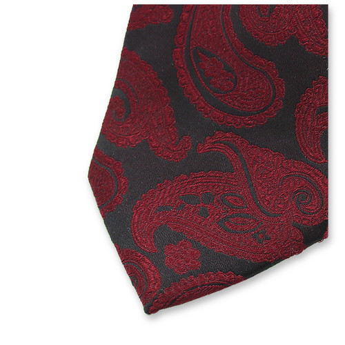 Luxuskrawatte Barock Rot Schwarz (2)
