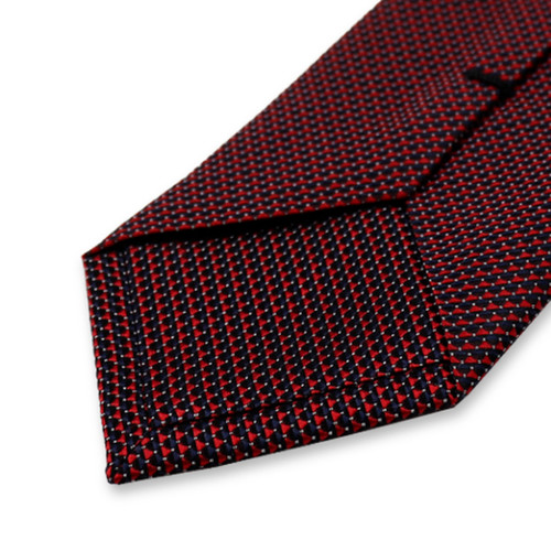 Krawatte rot-blaues Muster (2)