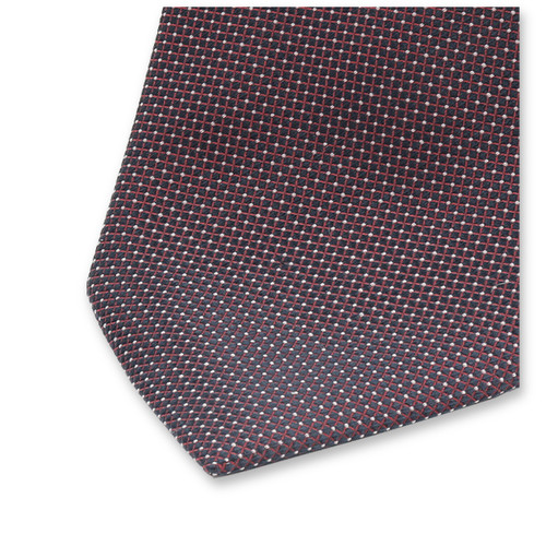 Burgunderrote Luxuskrawatte mit hellgrauen Punkten (2)
