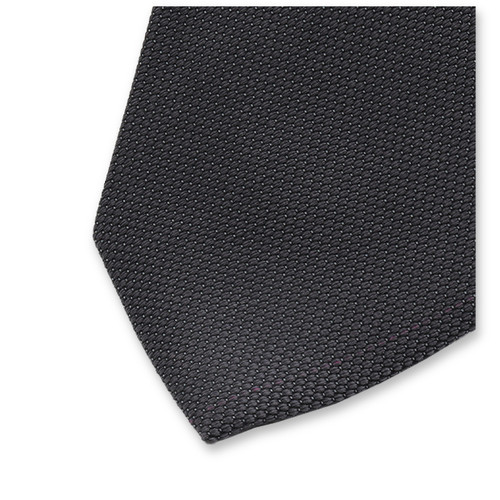 Anthrazitgraue Luxuskrawatte mit modernem Muster (2)