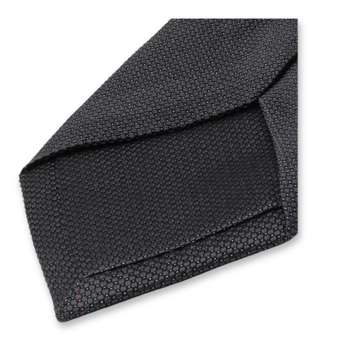 Anthrazitgraue Luxuskrawatte mit modernem Muster (3)