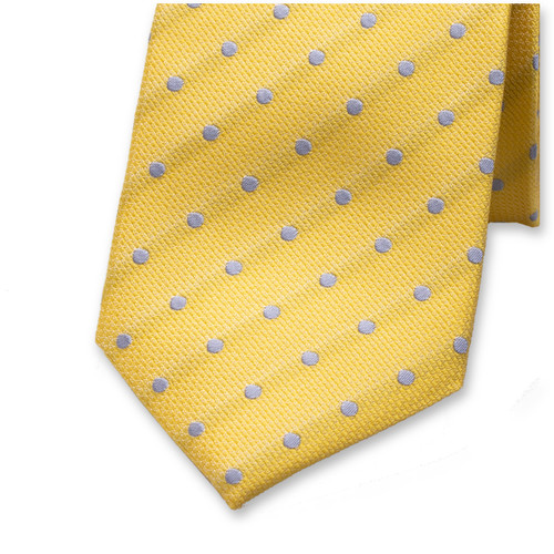 Gelb Krawatte - Hellblau Polka Dot (2)