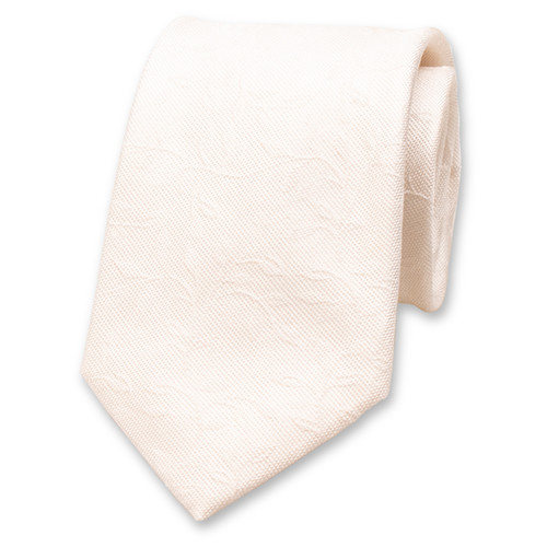 Hochzeitskrawatte Ecru - Blumen (1)