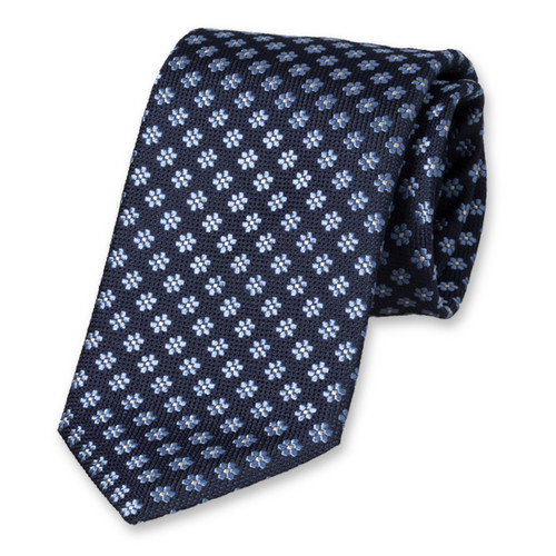 Luxus Krawatten Dunkelblau - Blumen (1)