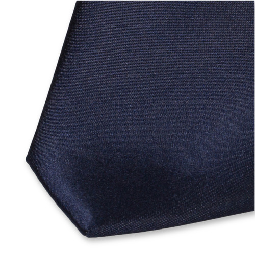 Schmale Satinkrawatte Dunkelblau (2)