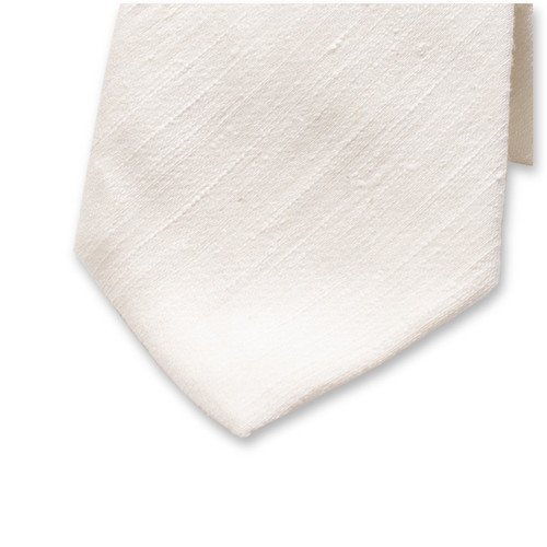 Off White Krawatte - Italienische Seide (2)