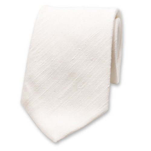 Off White Krawatte - Italienische Seide (1)