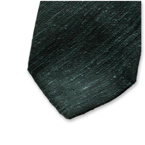 Dunkelgrüne Krawatte - Italienische Seide (2)