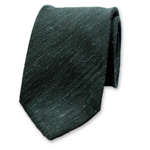 Dunkelgrüne Krawatte - Italienische Seide (1)