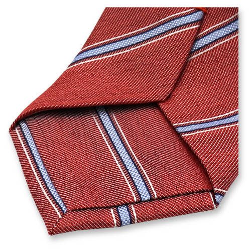 Rot, weiß und blau gestreifte Krawatte (3)