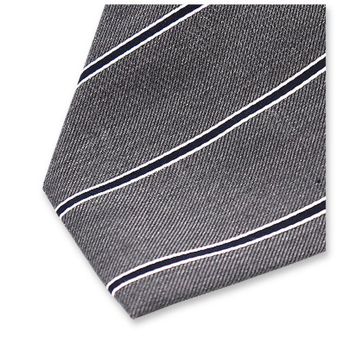 Luxuriöse dunkelgraue Krawatte - Streifen (2)