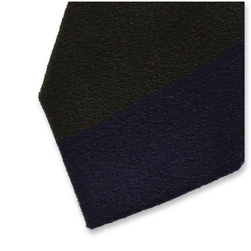 Blockstreifen-Krawatte Dunkelblau - Grün - Grau (3)