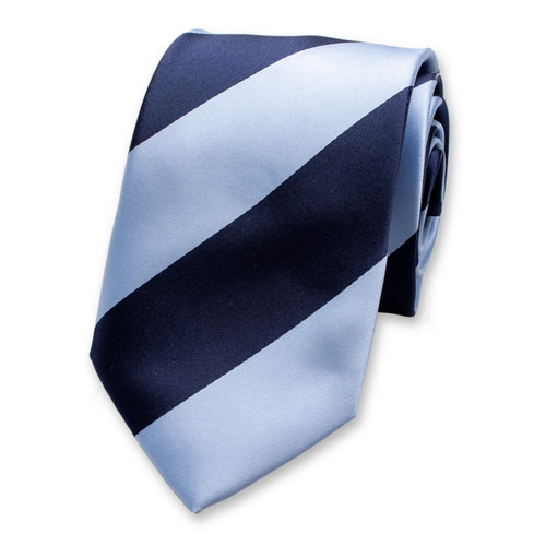 Krawatte Breite Streifen - hellblau blau (1)