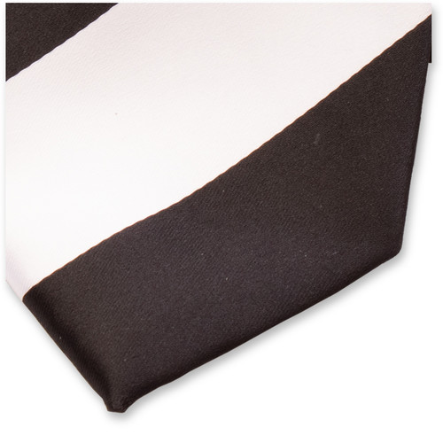 Krawatte Breite Streifen - Schwarz/Weiß (2)