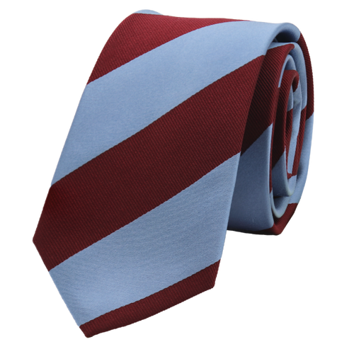 Krawatte Breite Streifen - blau bordeaux (1)