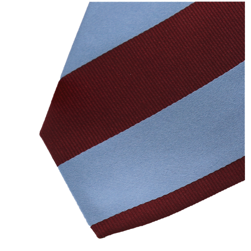 Krawatte Breite Streifen - blau bordeaux (2)