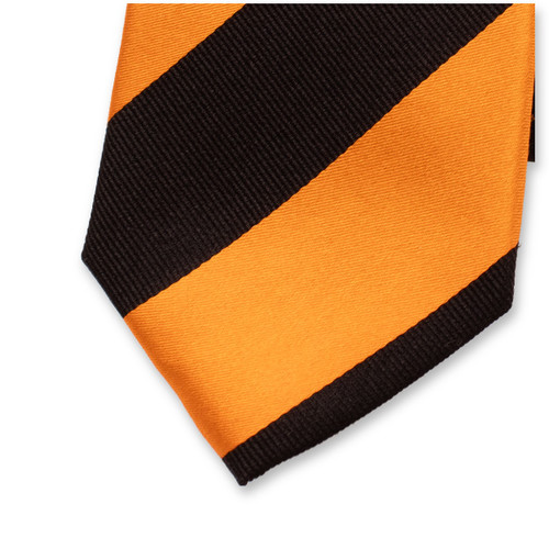 Krawatte Breite Streifen - orange schwarz (2)