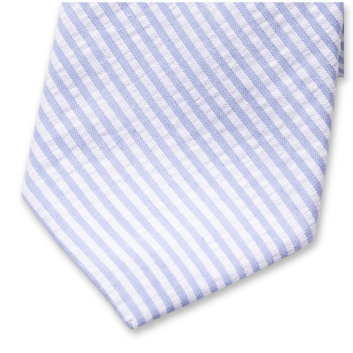 Seersucker-Krawatte – Hellblau (2)