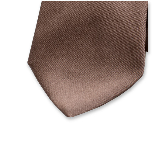 Taupe Krawatte - Italienische Satinseide (2)