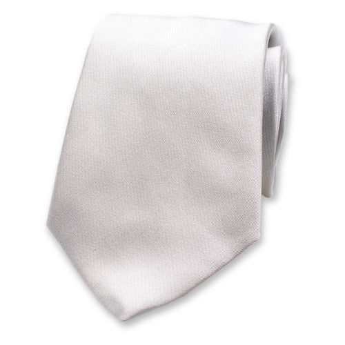 Silbergraue Krawatte - Italienische Satinseide (1)