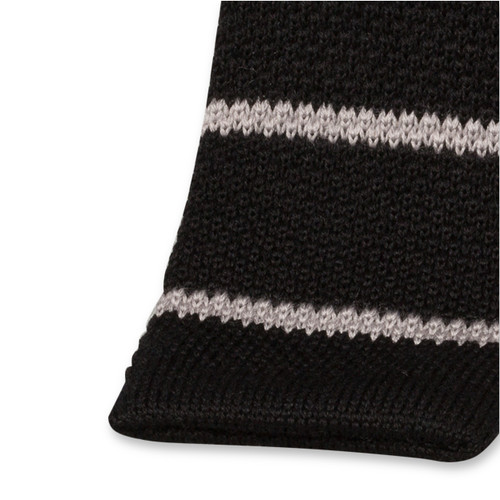 Gestrickte Krawatte Schwarz Grau (2)