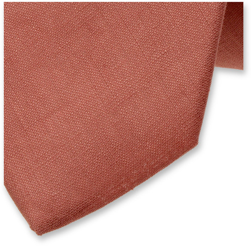 Terrakotta Krawatte aus Leinen (2)