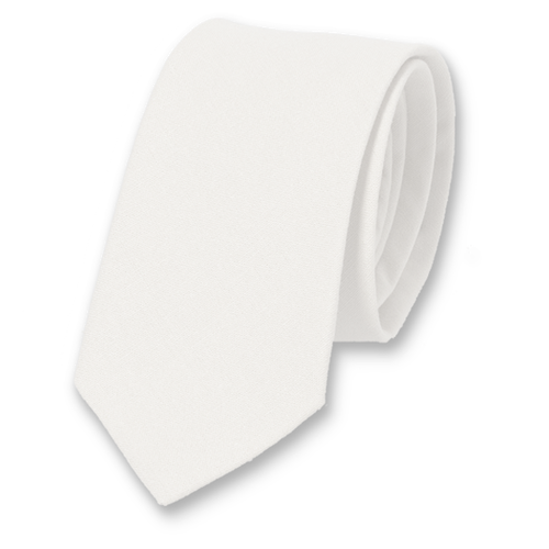 Weiße Krawatte aus Leinen (1)