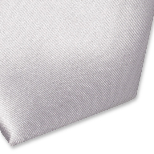 Satinkrawatte hellgrau Polyester (2)