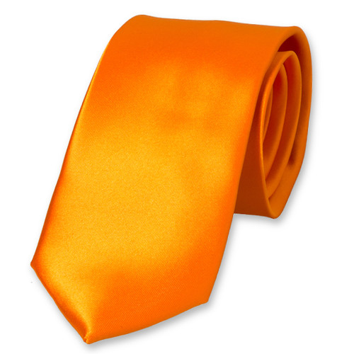 Satinkrawatte orange Polyester (1)