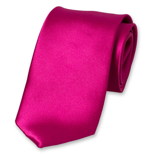 Satinkrawatte fuchsia Polyester (1)