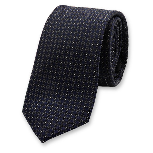 Schmale dunkelblaue Krawatte – Kreis (1)