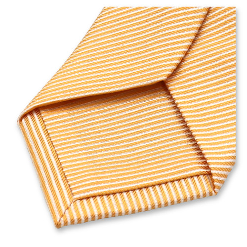 Schmale gelbe Krawatte gestreift (3)