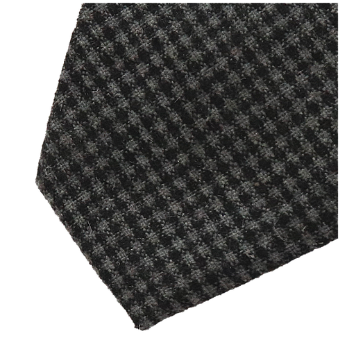 Wollkrawatte kariert schwarz/grau  (2)