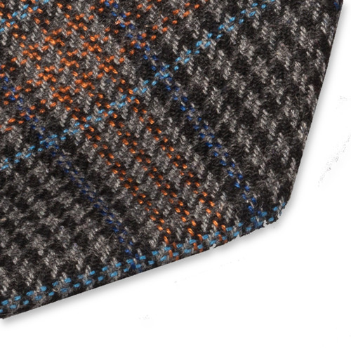 Schwarz/orange Wollkrawatte (2)