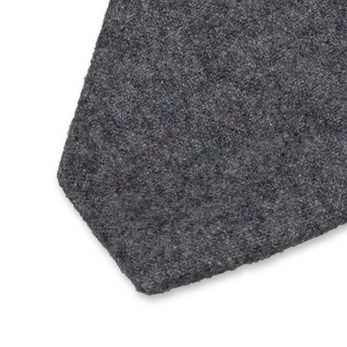 Schmale dunkelgraue Krawatte aus Wolle (2)