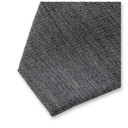 Schmale Krawatte aus Wollstruktur in Dunkelgrau (2)
