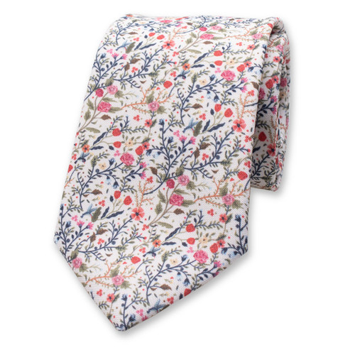 Krawatte mit bunten Blumen (1)