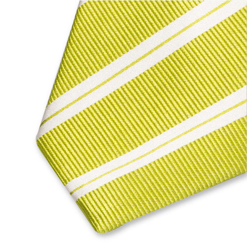 Lime gestreifte Krawatte XL (2)