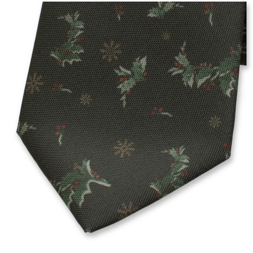 Grüne Weihnachtskrawatte Holly (2)