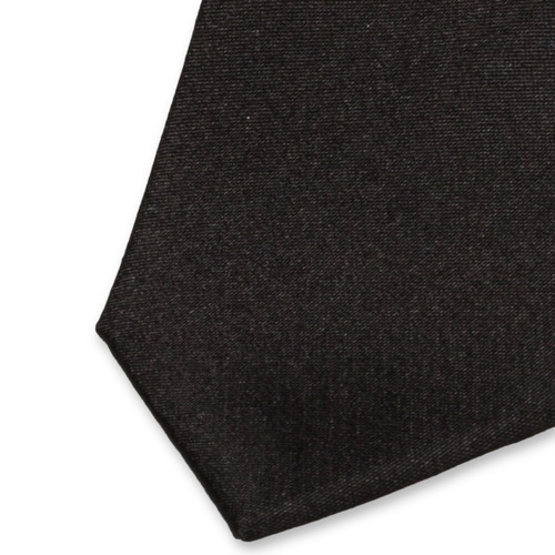Extra schmale schwarze Satin-Krawatte (2)
