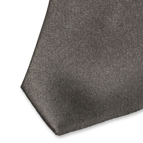 Extra schmale dunkelgraue Satin-Krawatte (2)