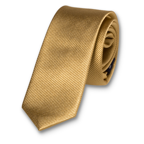 Super schmale Krawatte Gold (1)