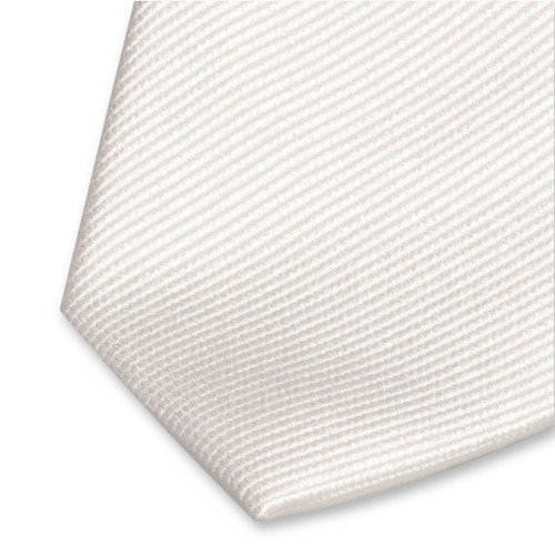 Weiße Damenkrawatte - Seide (2)