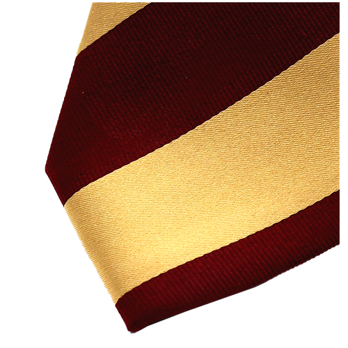 Krawatte Breite Streifen - bordeaux gelb (2)