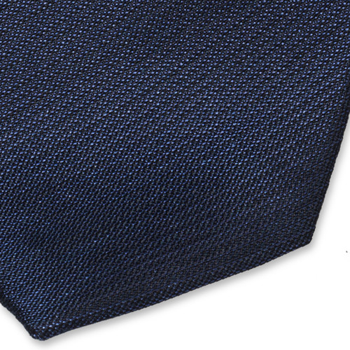 Dunkelblaue Krawatte aus Leinen  (2)