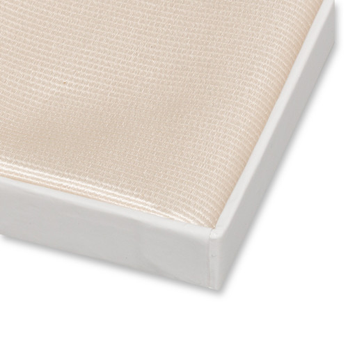 Creme weißes Einstecktuch (2)