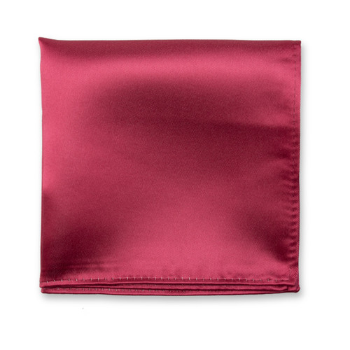 Himbeerrote Einstecktuch Polyester Satin (1)